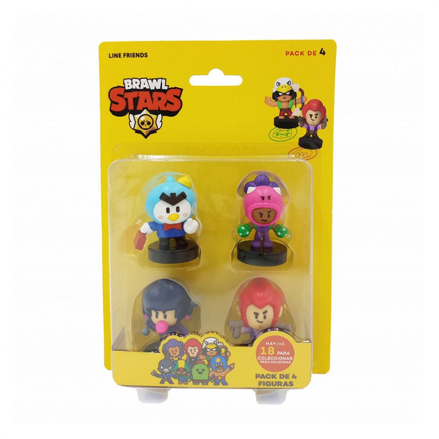 Brawl Stars Pack 4 Figuras en Blíster Bizak