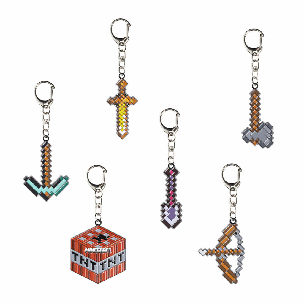 Minecraft Llavero Metal Pack de 6 en Caja Deluxe